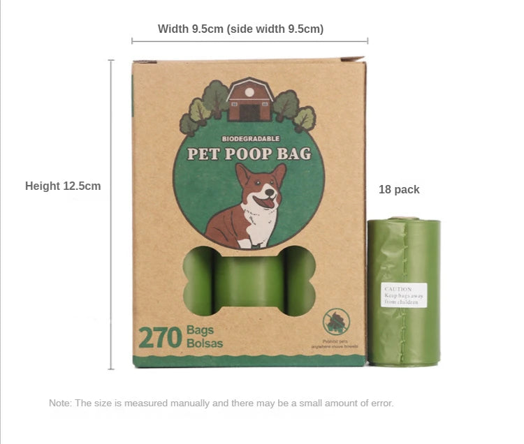 Lavender Scent Biodegradable Dog Poop Bags – 18 Rolls (270 Bags)